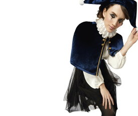 レディ　ティアーズピエロマントセットピエロ　マント　クラウン　ハロウィン　コスプレ　コスチューム　衣装　仮装　集団仮装　かわいい