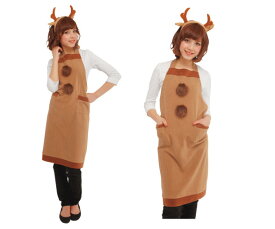 UNISEX　トナカイエプロンセットトナカイ　クリスマス　コスプレ　コスチューム　衣装　仮装　パーティ　かわいい