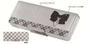 クラ133726 【全品 送料無料!】 オリジナル エアリークリア両面ペンケースリボン ボックス 箱型 ペン入れ 筆箱 収納 文房具 学校 勉強 雑貨 グッズ かわいい TE