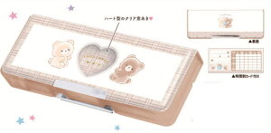 クラ133675 【全品 送料無料!】 オリジナル コンパクト両面開きペンケースくまたろず 動物 アニマル ボックス 箱型 ペン入れ 筆箱 収納 文房具 学校 勉強 雑貨 グッズ