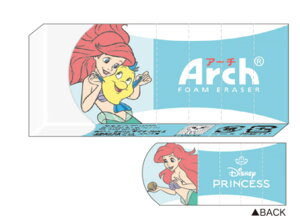 カミ306573 【全品 送料無料!】 【10個セット】 【セット】 【セット商品】 【日本製】 ディズニープリンセス Arch消しゴムアリエル 姫 アニメ 映画 けしごむ 消しごむ 文房