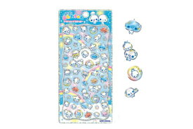 【全品　送料無料！】　セット商品　10枚入り　オリジナル　プチドロップステッカーぷくぷくあわわちゃん　ステッカー　シール　デコ　ミニ　文房具　雑貨　グッズ　かわいい
