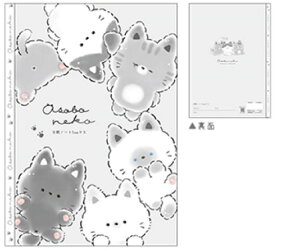 【全品 送料無料!】 セット商品 10冊入り オリジナル ロゴテープ方眼ノートあそぼうねこ うちのねこちゃん 動物 アニマル ノート 文房具 学校 勉強 雑貨 グッズ かわ