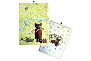 【全品 送料無料!】 日本製 オリジナル ミヌー A4クリアファイル地図 猫 ネコ ねこ 動物 アニマル ケース カバー ファイル入れ 収納 整理 文房具 学校 勉強 雑貨