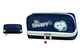 【全品　送料無料！】　スヌーピー　SNOOPY　デニムボトムルームペンケースピーナッツ　ウッドストック　すぬーぴー　アニメ　キャラクター　ポーチ　ペン入れ　筆箱　収納　文房具　学校　勉強　雑貨　グッズ　かわいい