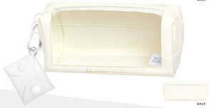 【全品 送料無料!】 オリジナル カスタモアペンケースオフホワイト 白 ポーチ ペン入れ 筆箱 収納 文房具 学校 勉強 雑貨 グッズ かわいい