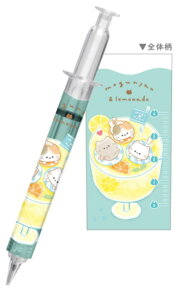 【全品 送料無料!】 10本セット セット セット商品 オリジナル 注射器型シャープ0.5mm レモネード もぐにゃん ねこ 動物 アニマル シャープペン シャーペン ペンシル 筆