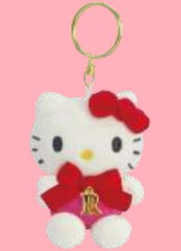 【全品　送料無料！】　サンリオキャラクターズ　イニシャルマスコットキーホルダーR　レッド　赤　ハローキティ　ぬいぐるみ　人形　ドール　キーリング　鍵　子供　キッズ　雑貨　グッズ　かわいい