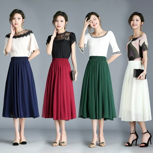 ★5COLOR★2type★丈80cm 丈67cm 大きいサイズ ひざ丈 ひざ下ミディアム ロング スカート パーティー 結婚式 二次会 お呼ばれ ダンス パーティーファッション コスプレ 衣装★ウエストゴム 豪華!