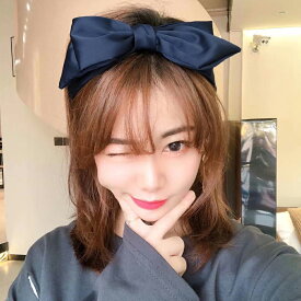 ★7色★ブラック ワインレッド ディープグリーン ネイビー グレー ピンク イエロー カチューシャ デイリー ヘアアレンジ 普段着 パーティー インスタ 撮影 アイドル★リボンカチューシャ レディース 大人っぽい ヘアアクセサリー シンプル 髪飾り 韓国風 ★フリーダムsale