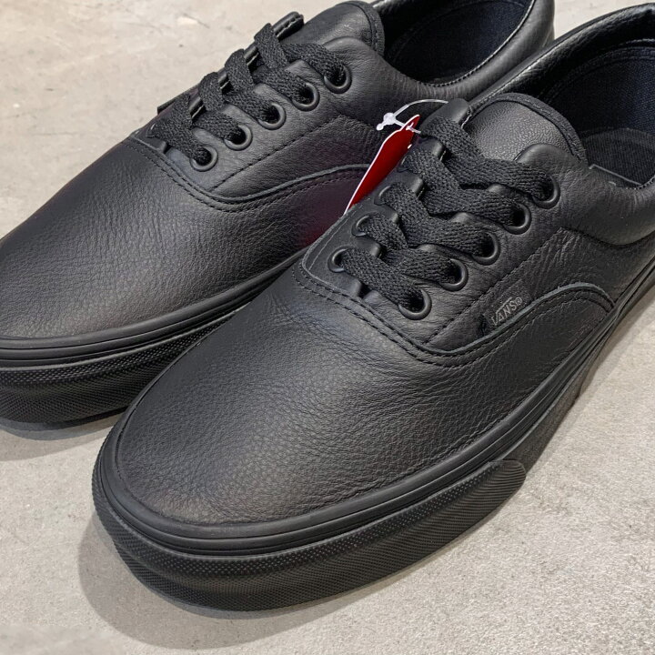 楽天市場】VANS ERA (LEATHER) BLACK MONO (ヴァンズ エラ レザー  