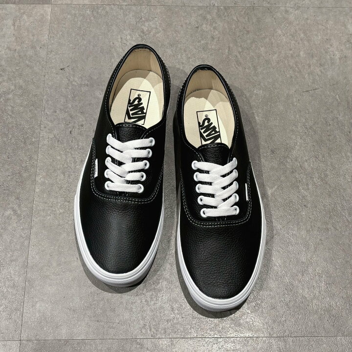楽天市場】VANS Authentic Leather Black / True White (ヴァンズ 
