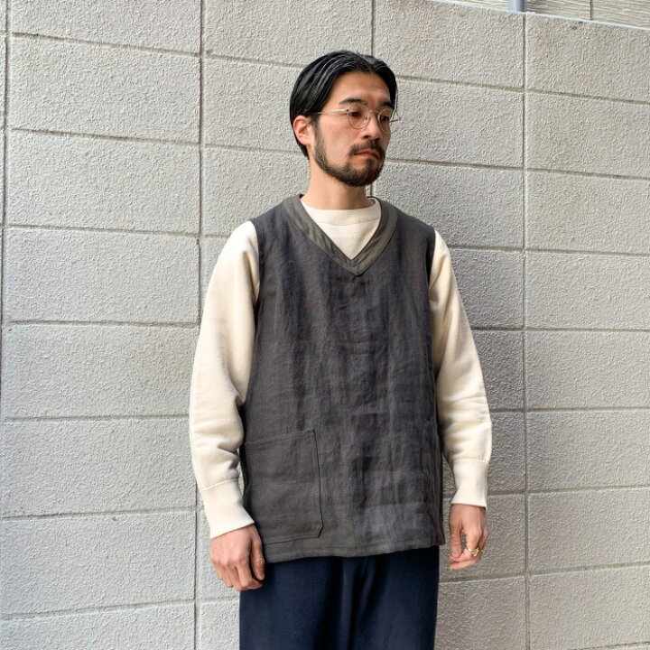 楽天市場】Nigel Cabourn / FRENCH HOSPITAL VEST REVERSIBLE - LINEN 
