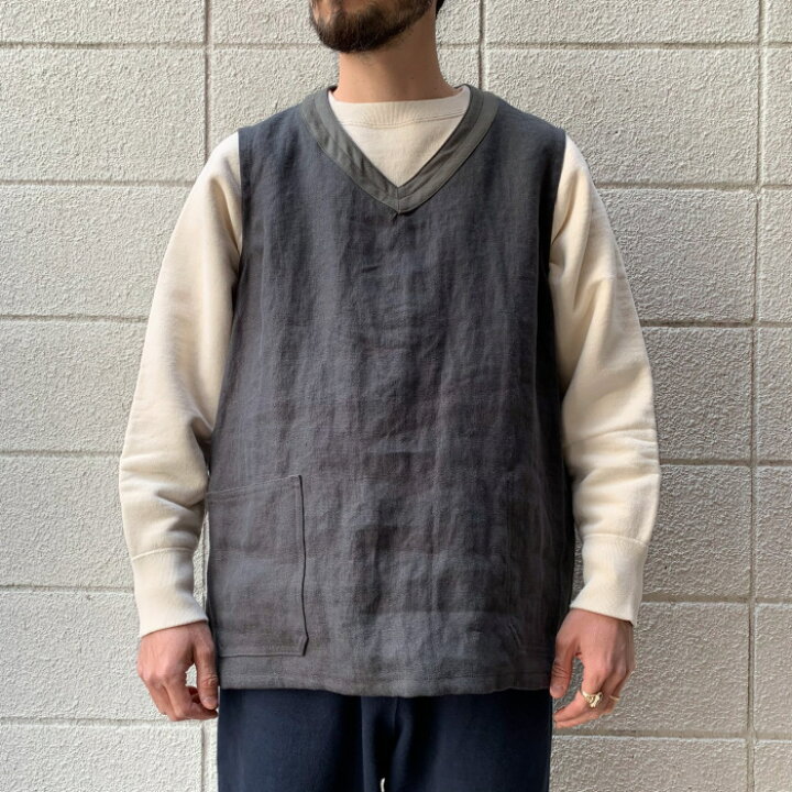 楽天市場】Nigel Cabourn / FRENCH HOSPITAL VEST REVERSIBLE - LINEN 
