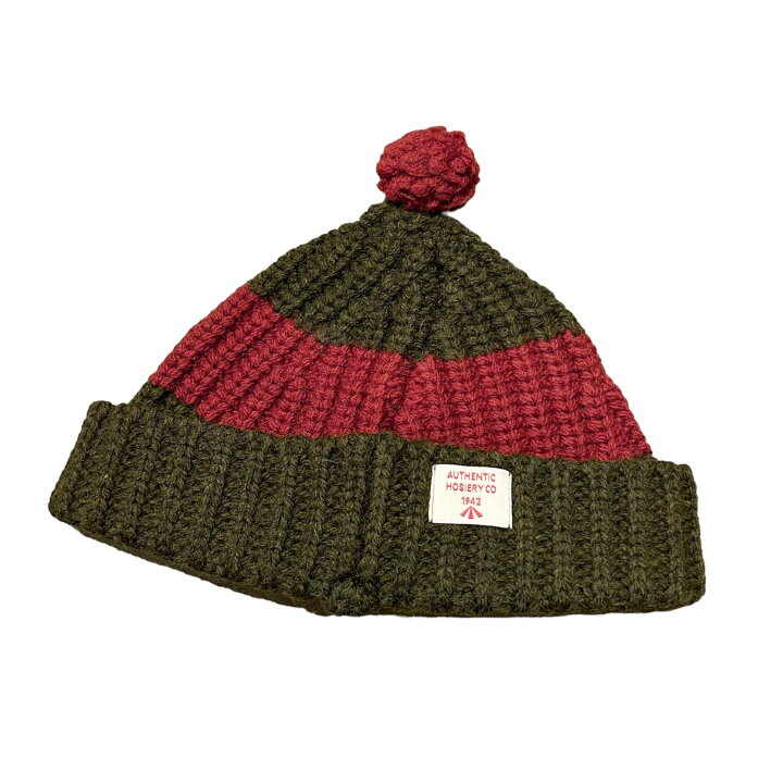 楽天市場】Nigel Cabourn / STRIPED POM POM BEANIE Green ナイジェル 