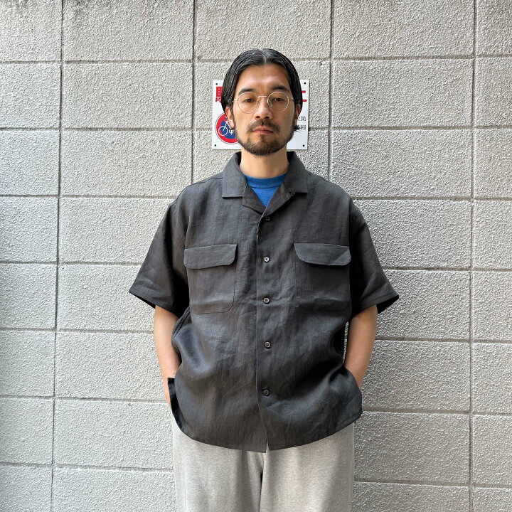 楽天市場】Nigel Cabourn / OPEN COLLAR SHIRT - LINEN TWILL 