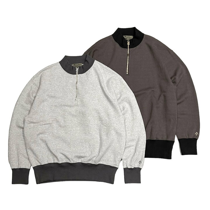 楽天市場】Nigel Cabourn / ZIP UP PULLOVER SWEAT SHIRT Charcoak  