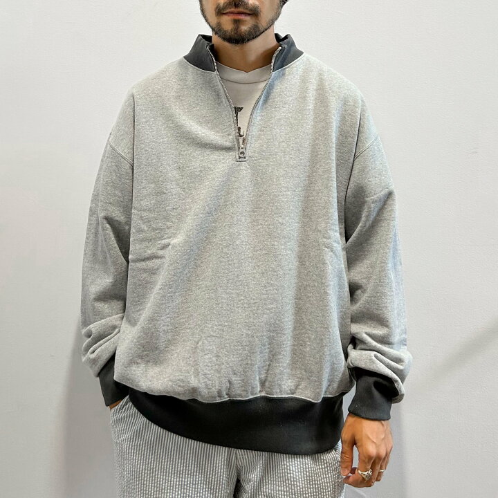 楽天市場】Nigel Cabourn / ZIP UP PULLOVER SWEAT SHIRT Charcoak  