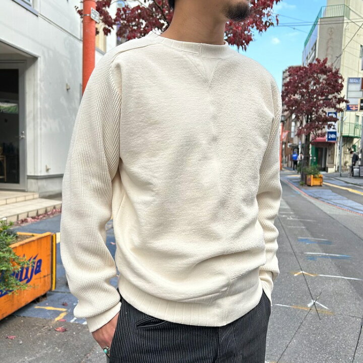 楽天市場】Nigel Cabourn / ARMY CREW JERSEY MIX Ivory Charcoal 