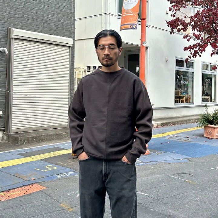 楽天市場】Nigel Cabourn / ARMY CREW JERSEY MIX Ivory Charcoal 