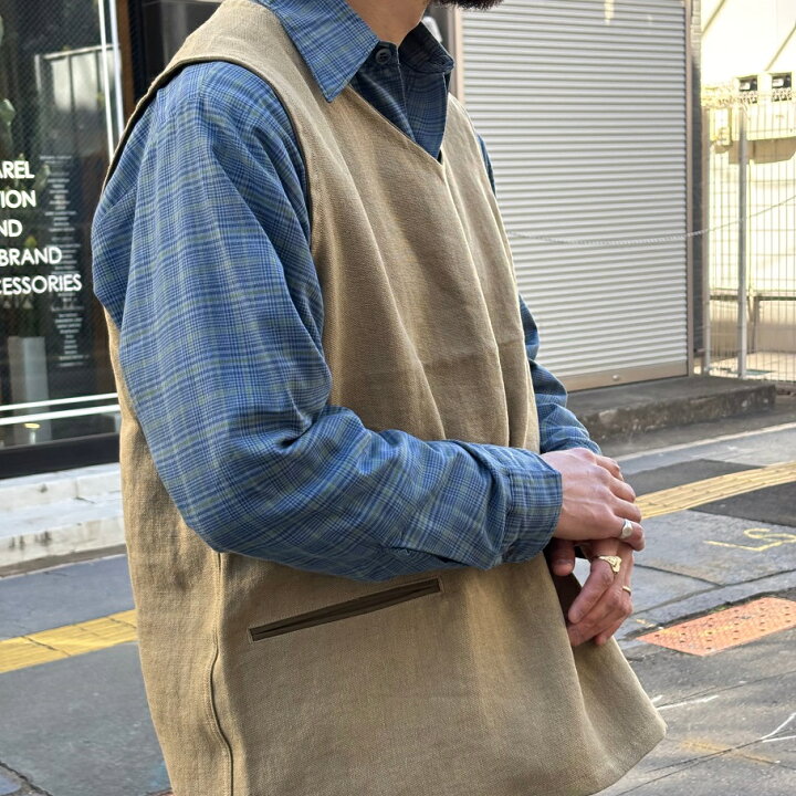 楽天市場】NIGEL CABOURN / FRENCH WORK VEST LINEN PIN OX 