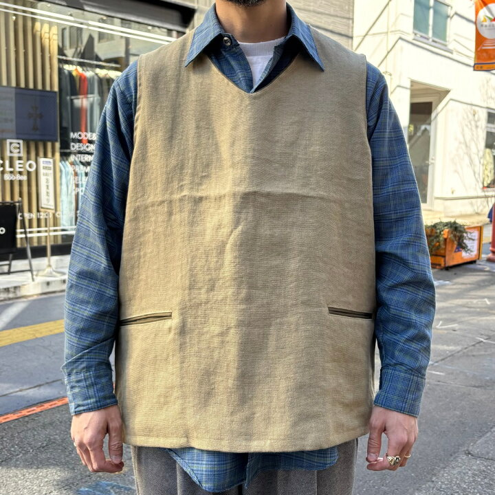 楽天市場】NIGEL CABOURN / FRENCH WORK VEST LINEN PIN OX 