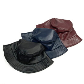 RIDGEWOOD CAPS / COWHIDE LEATHER BUCKET HAT "Made in USA" (リッジウッドキャップ アメリカ製 レザー バケットハット)