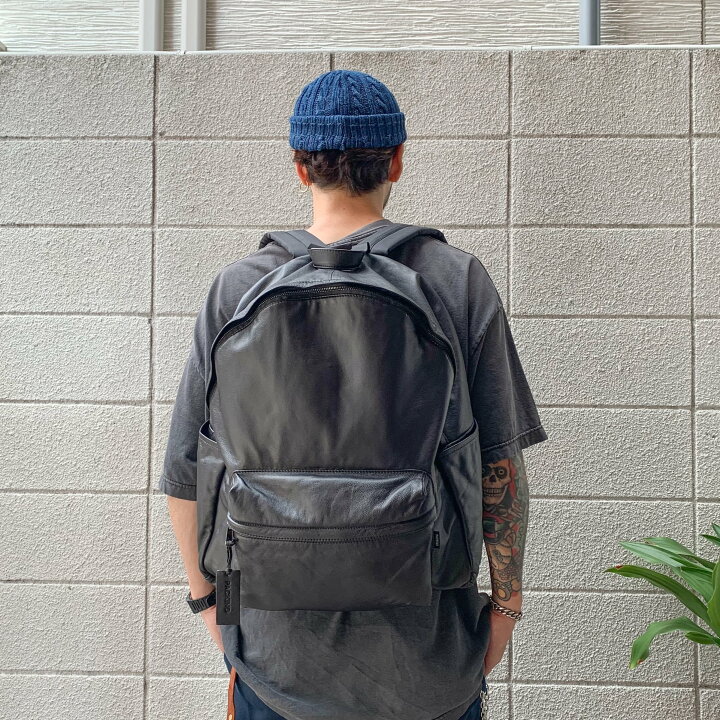 楽天市場】PACKING / LEATHER BACKPACK - BLACK (パッキング バック 