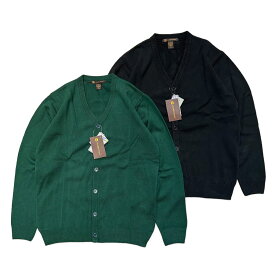 HARRITON / V-NECK KNIT CARDIGAN BLACK GREEN (ハリトン Vネック カーディガン ニット セーター ブラック グリーン)