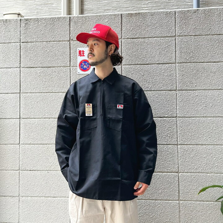 楽天市場】BEN DAVIS 1/2 Zip L/S Work Shirt / ベンデイビス ハーフ 