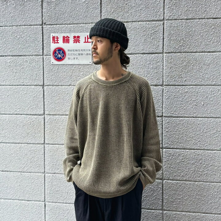 楽天市場】A.R.P.Ⓡ Washed Cotton Mineral Breach Waffle Sweater 