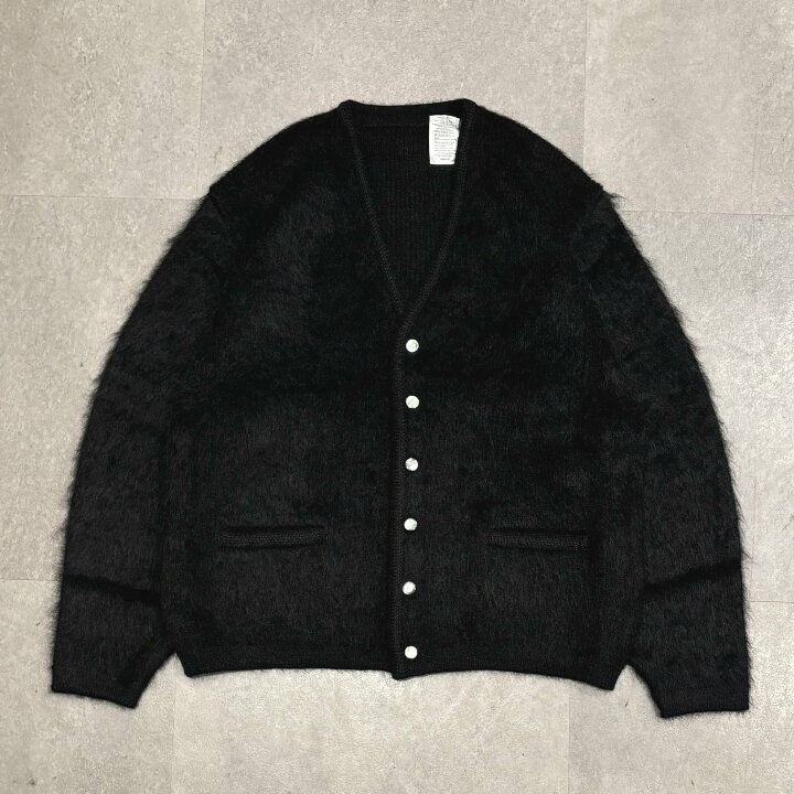 楽天市場】A.R.P. Shaggy Man™︎ Mohair Cardigan W/Pocket Pure Black  
