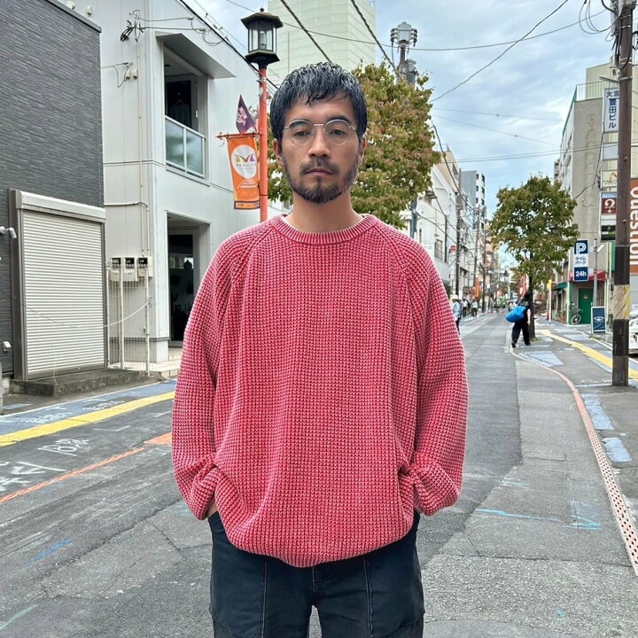 楽天市場】A.R.P.Ⓡ Washed Cotton Mineral Breach Waffle Sweater 
