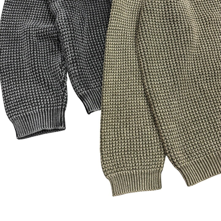 楽天市場】A.R.P.Ⓡ Washed Cotton Mineral Breach Waffle Sweater 