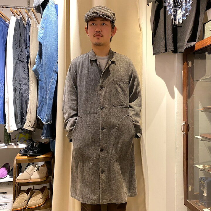 楽天市場】French Vintage Black Chambray Atelier Coat / フレンチ 
