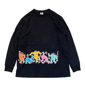 90's "Keith Haring" Long Sleeve T-Shirt / キースヘリング ロンT アート 長袖 古着 アメリカ直輸入