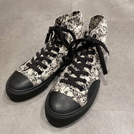 DEADSTOCK 80's VISION STREET WEAR "Punk Skull High" Sneaker 10 / デッドストック ヴィジョンストリートウェア パンクスカル 総柄 スニーカー ハイカット 古着 ヴィンテージ