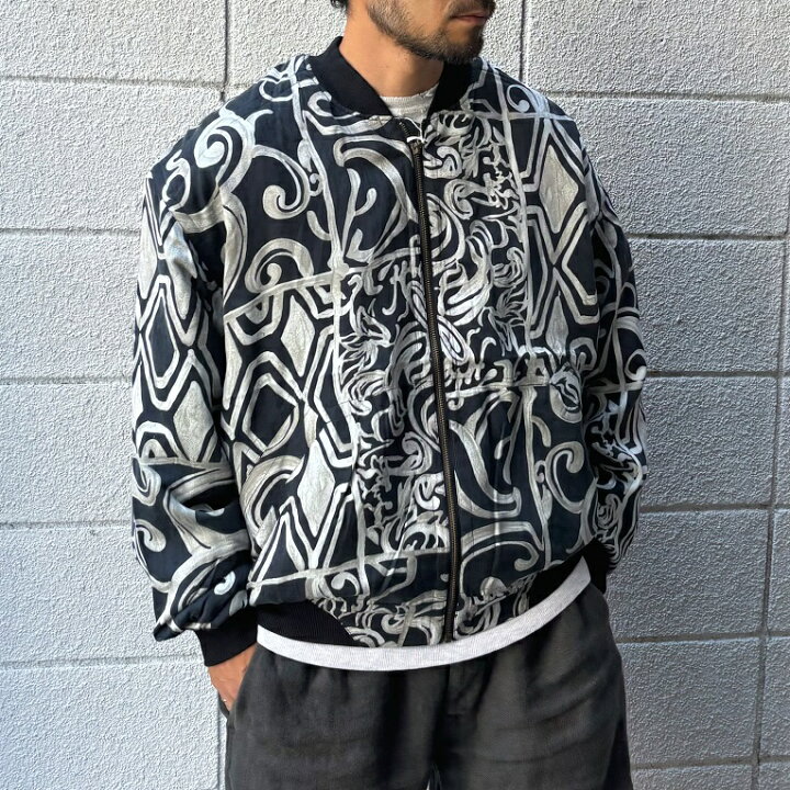 楽天市場】DEADSTOCK Goouch Silk Blouson 総柄 / グーチ ブルゾン 