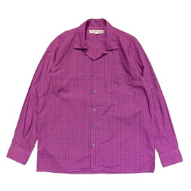 INDIVIDUALIZED SHIRTS - OPEN COLLAR SHIRTS "ANNIVERSARY TARTANS" (インディヴィジュアライズドシャツ オープンカラーシャツ 開襟 アニバーサリータータン 紫 パープル)