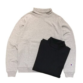 Champion Turtle Neck Sweat Shirt Made in USA - Oxford Grey Black L XL（チャンピオン アメリカ製 タートルネック スウェットシャツ パーカー オックスフォードグレー ブラック）