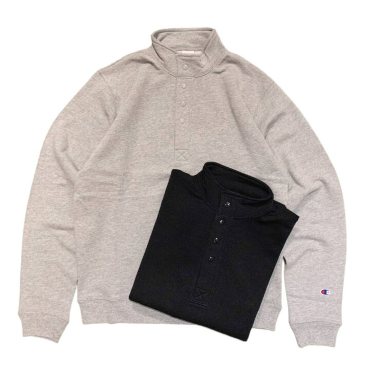 楽天市場】Champion Half Snap Sweat Shirt Made in USA - Oxford Grey 