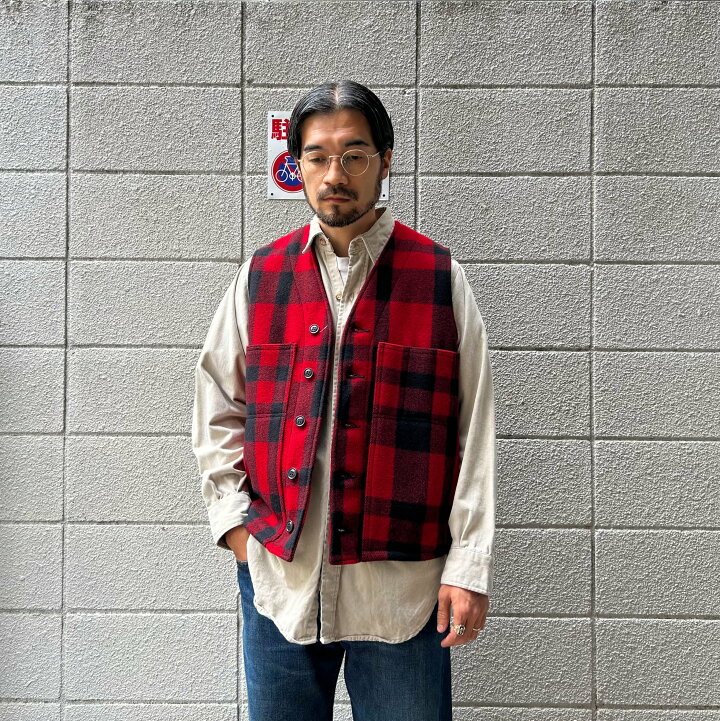 楽天市場】FILSON / MACKINAW WOOL VEST Charcoal Red/Black - Made in 