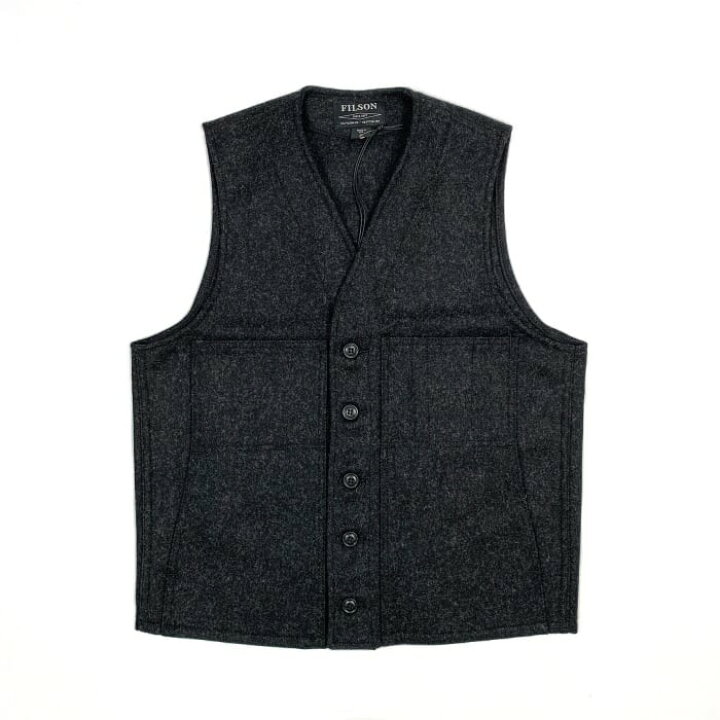 楽天市場】FILSON / MACKINAW WOOL VEST Charcoal Red/Black - Made in 