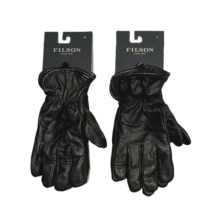 楽天市場】FILSON / Original Lined Goatskin Gloves BLACK Made in  