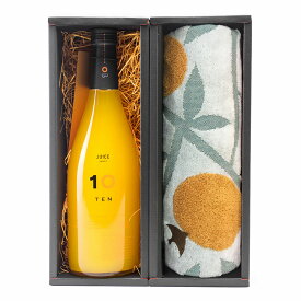 10FACTORY ギフト 愛媛 みかん ジュース 1本(720ml) 今治タオル 伊織 mikan フェイスタオル セット 送料無料 100%ジュース 箱入り 手提げ袋付 オレンジ 贈答 内祝い お返し お見舞い お供え お歳暮 プレゼントに