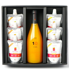 お歳暮 ギフト 愛媛 みかん 100% ジュース 1本(720ml) BIURA ゼリー 6個(2種類) 詰め合わせ セット のし紙対応可 送料無料 箱入り 手提げ袋付 飲むゼリー 国産 お年賀 お見舞い お供え 冬の贈り物 プレゼント ストレートジュース 果汁100％ 愛媛県産 健康 美 10FACTORY