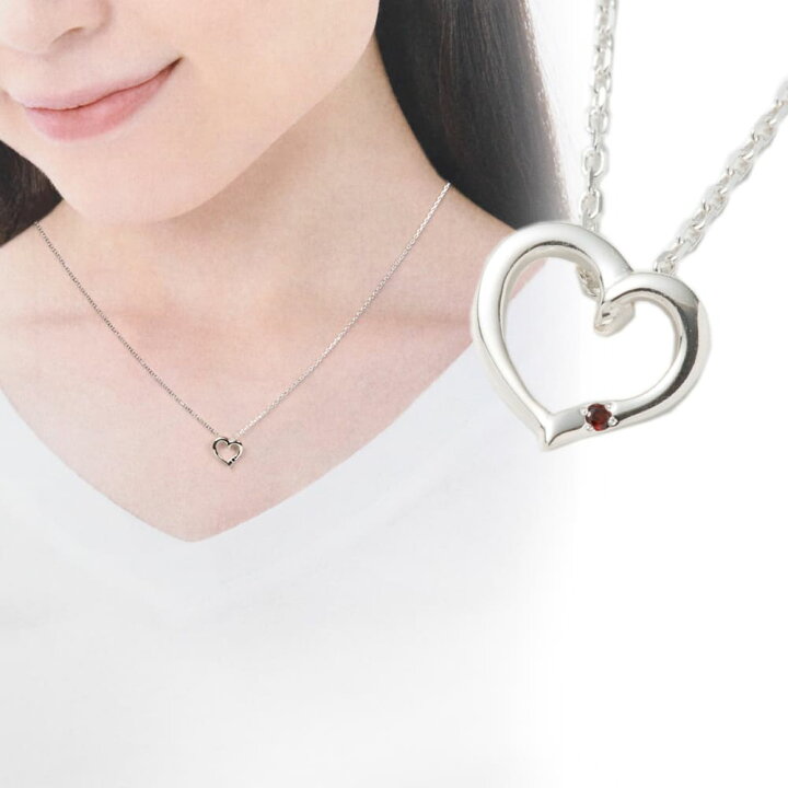 楽天市場 ギフト包装済 4 C ネックレス 4 ヨンドシー 4度 レディース ペンダント オープンハート ハート ガーネット シルバー ギフト ブランド 4度 C 通販 プレゼント ワールドインポート 楽天市場店