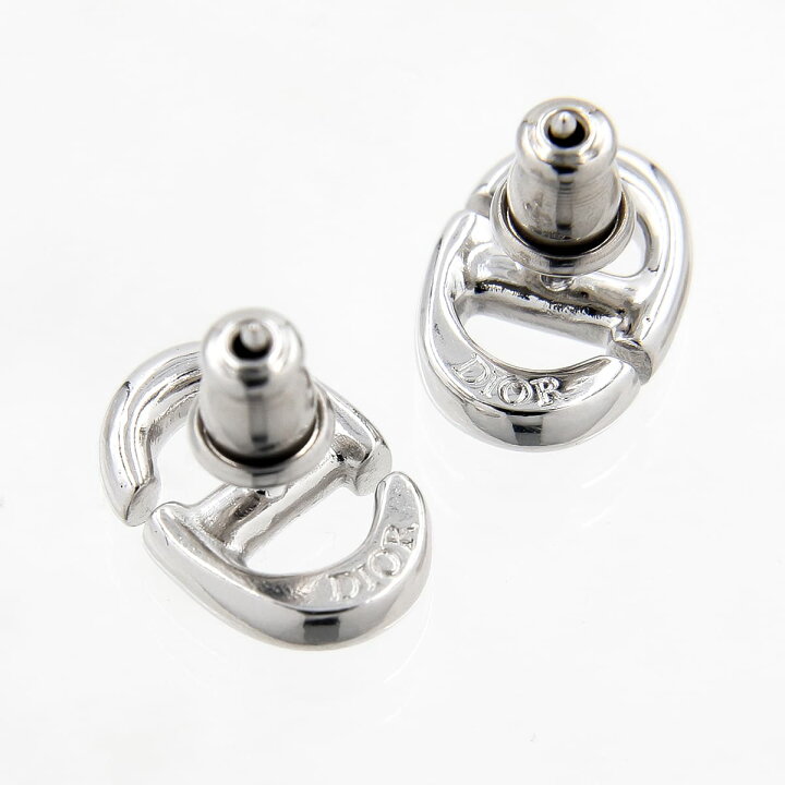 楽天市場】Dior ディオール ピアス レディース CD NAVY スタッドピアス  