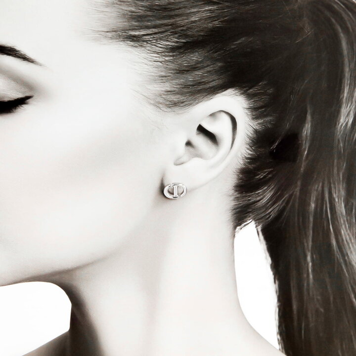 楽天市場】Dior ディオール ピアス レディース CD NAVY スタッドピアス  