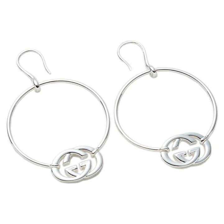 楽天市場】GUCCI グッチ ピアス GG サークル EARRINGS SILVER BRIT 